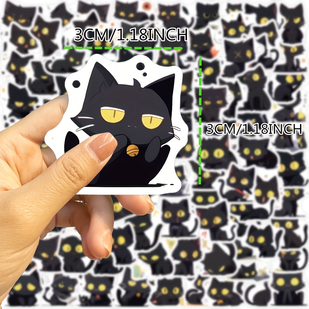  Adorable Cute Cat Cartoon Sticker Cat Decals for Cars Laptop  Wall Sticker for Phone Case - Cat Sticker for Water Bottle Sticker  Waterproof Vinyl Sticker for Cat Lover 5 inch (Design