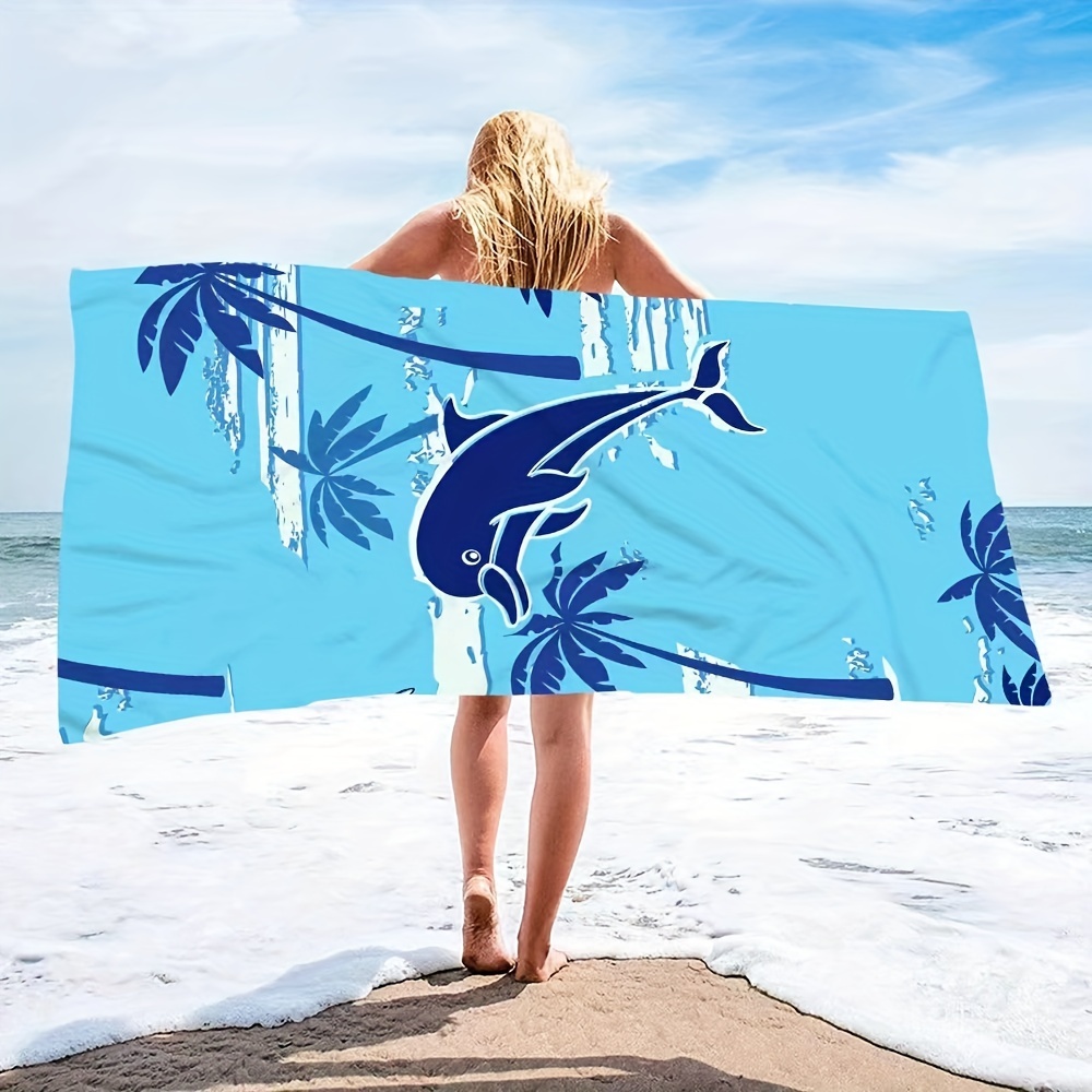 toalla de playa raya azul 