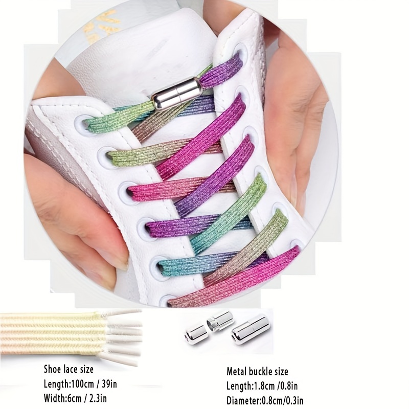 Cordones elásticos sin ataduras (paquete de 7) – Cordones elásticos en los  colores más populares – Ideal para adultos y niños – Se adapta a zapatos