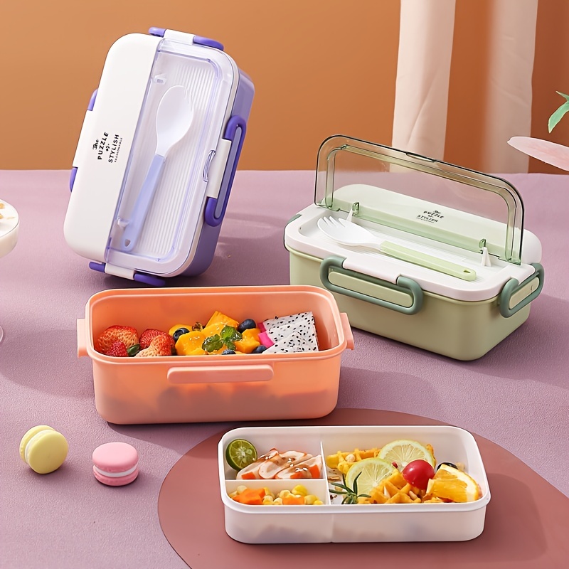 Lunch Box Kids Adult Leakproof Bpa free 3 compartment Food - Temu