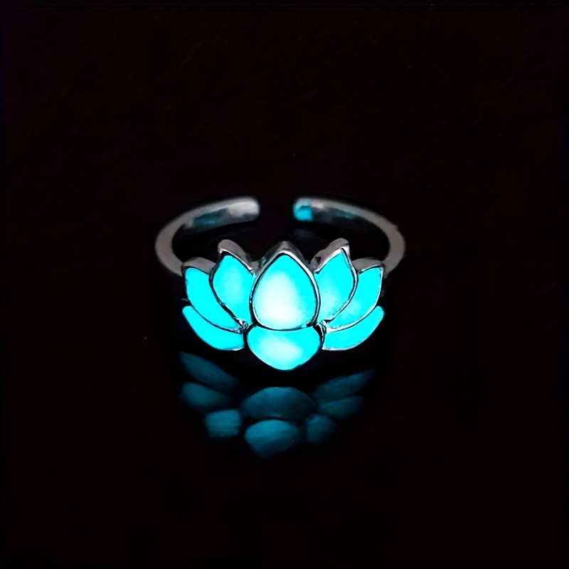 

1pc Pas de Décoloration, Bague de Lotus Dans , Bague Hommes Et , Bague En de À La Cadeau de D'Halloween