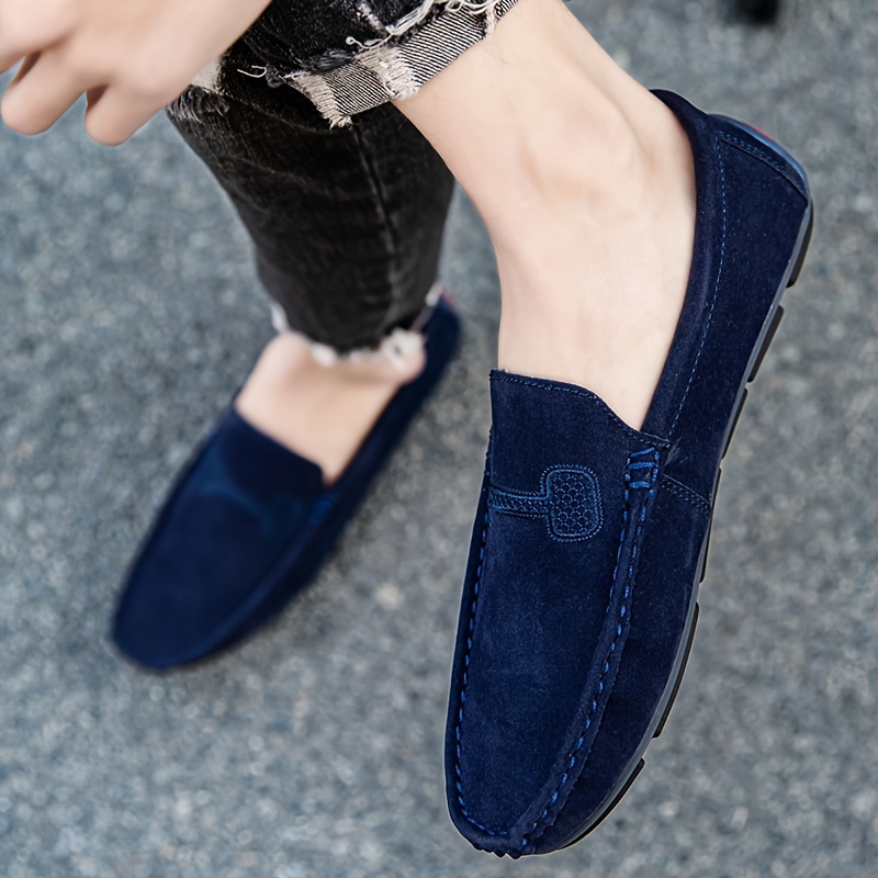 Blue slip deals on loafers