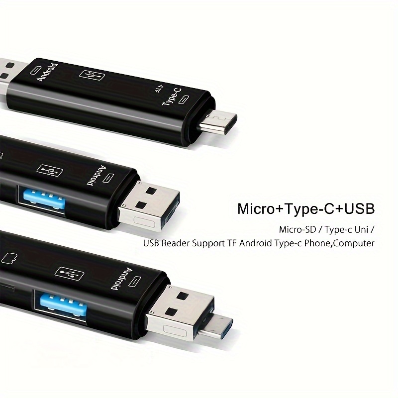 uni - Lector de tarjetas SD, adaptador de tarjeta SD USB 3.0 de alta  velocidad, lector de tarjetas de memoria Micro SD, compatible con tarjetas