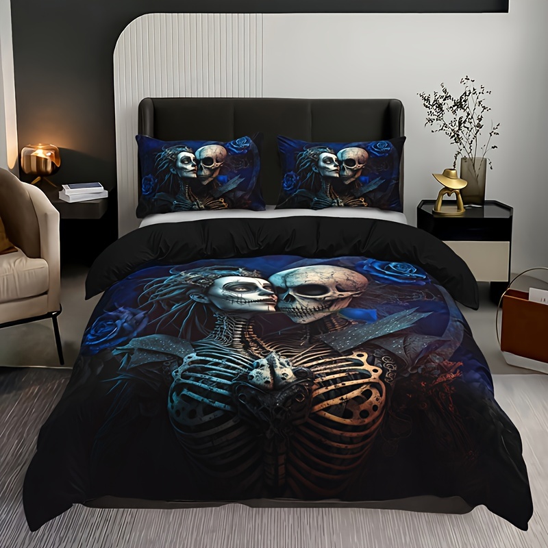 Parure de lit Spiderman avec housse de couette et taie d'oreiller,  impression HD 3D de l'animé Marvel Spiderman - Décoration de chambre à  coucher pour