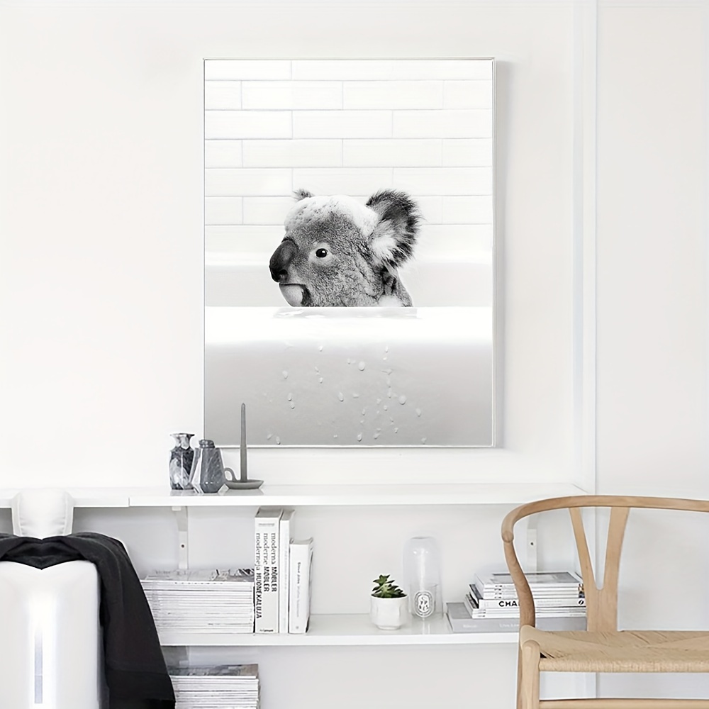 Wall Art Print, Koala in Tub Printable Wall Art, Koala art,koala in a  toilet
