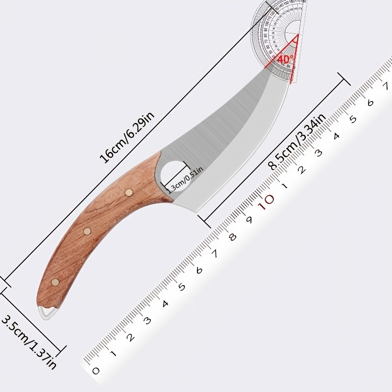 1pc Sharp Mongolian Knife With Knife Sleeve And Beautiful Pattern For  Outdoor And Home Cooking