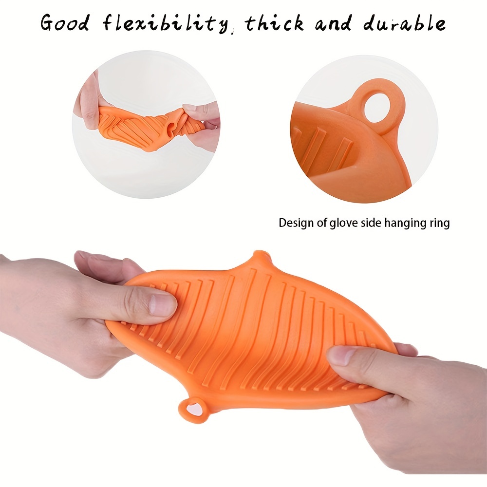 2pcs Thickened Mini Oven Gloves Silicone Oven Mitts Finger Pot Holder - Bed  Bath & Beyond - 37847476