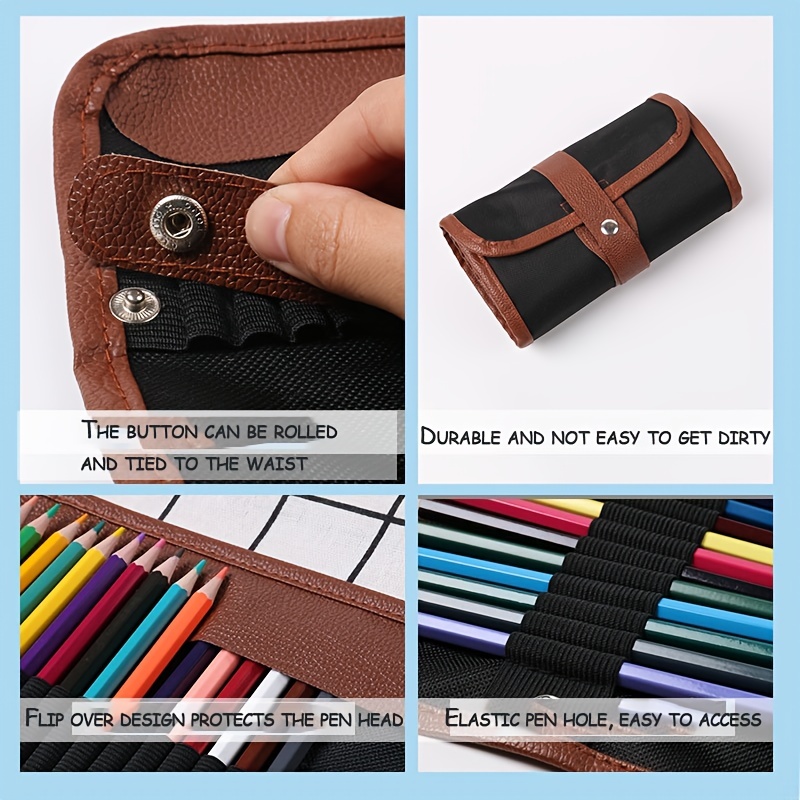 FUNNYMADE Today Canvas Pen Pouch, Charcoal