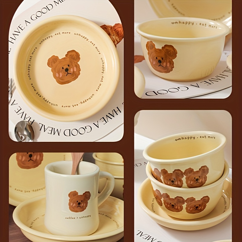 Cute Bear Animal Ceramic Casserole Household Stew Pot Soup - Temu