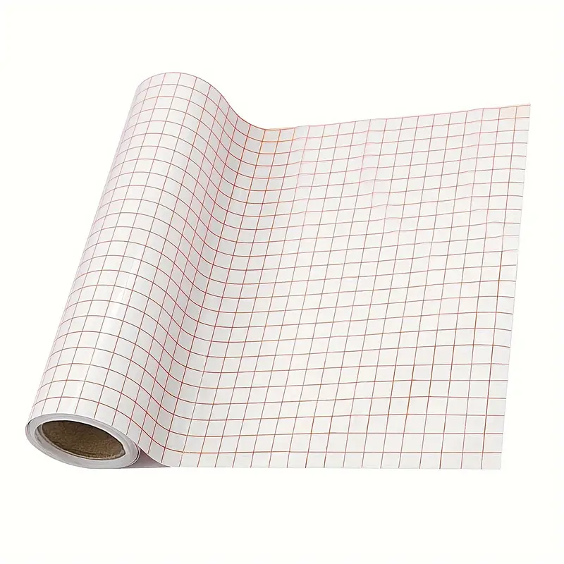 Clear Vinyl Transfer Paper Tape Roll- W/alignment Grid Application