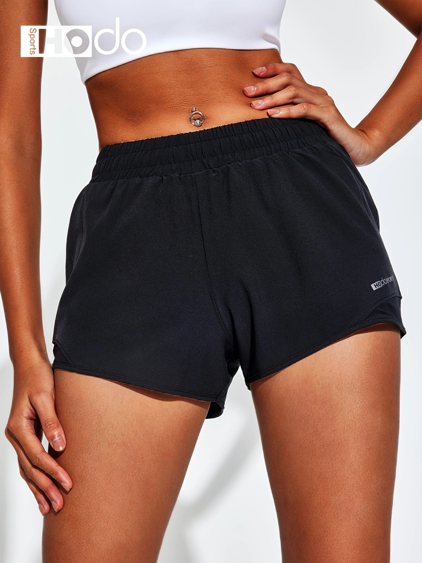 Solid Color Casual Sports Shorts High Stretchy - Temu