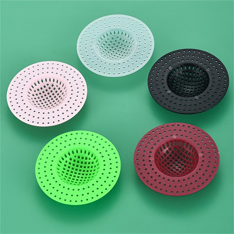 Feki Yigo Drain Hair Catcher,Square Drain Cover for Shower Durable Silicone Hair  Stopper with 4 Suction Cups Easy to Install and Clean Su