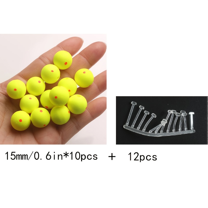 100pcs Transparent Fishing Beads for Smart Fishing - Tied Hook Split Line  Beads - Cross Beads in Multiple Sizes (0.18-0.39in)