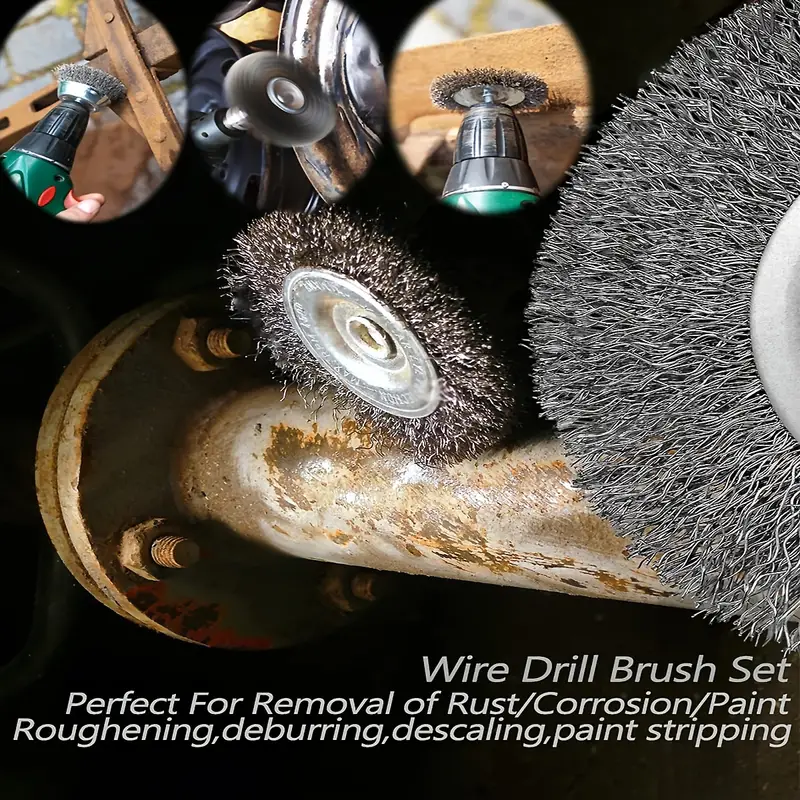 Cup Brush, Crimped, 2 in x .012 in x 1/4 in Hex Shank