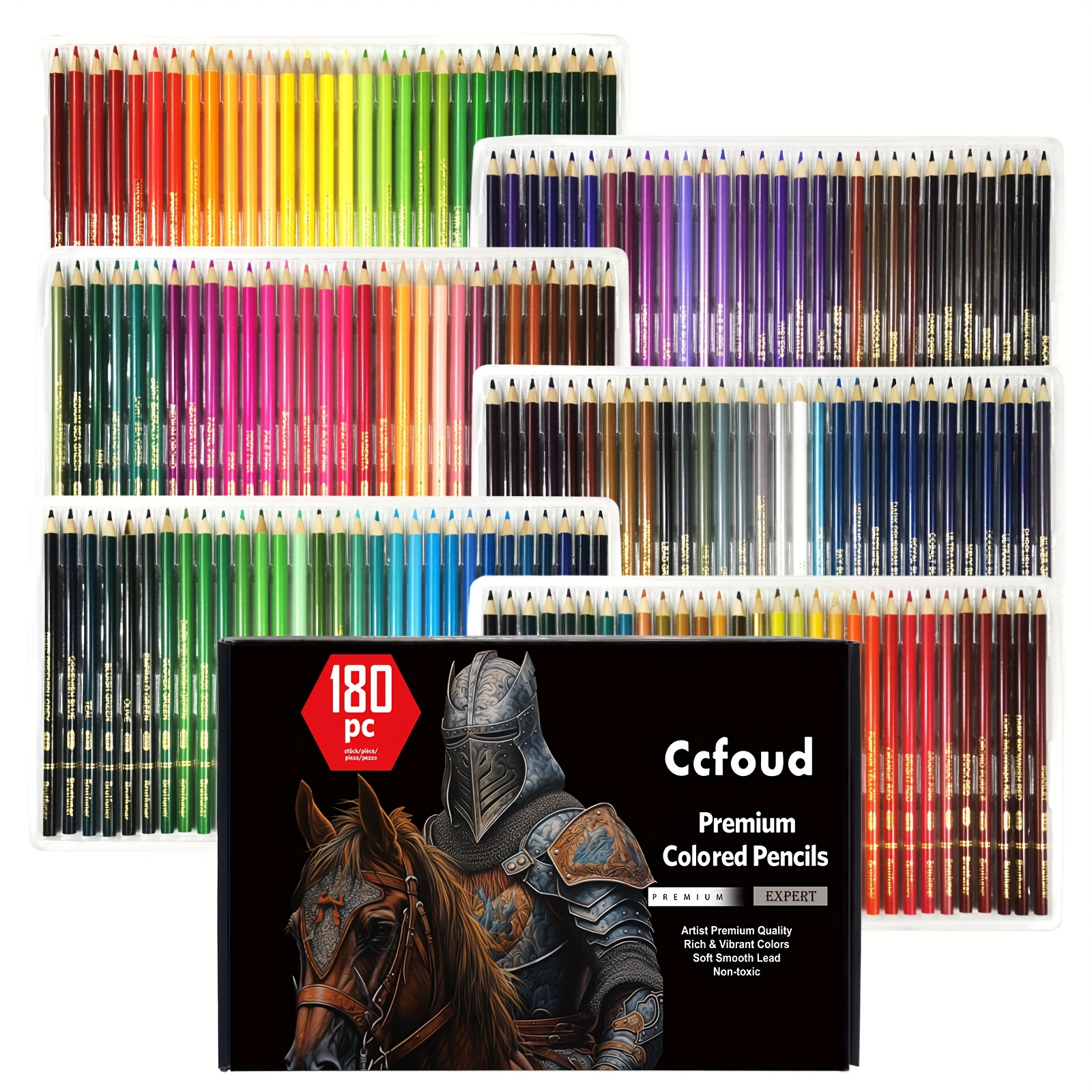 Ccfoud Metallic Colored Pencils For Adult Coloring, Set Of 50 Drawing  Pencils, Soft Core With Vibrant Color, Ideal For Drawing, Blending  Professional