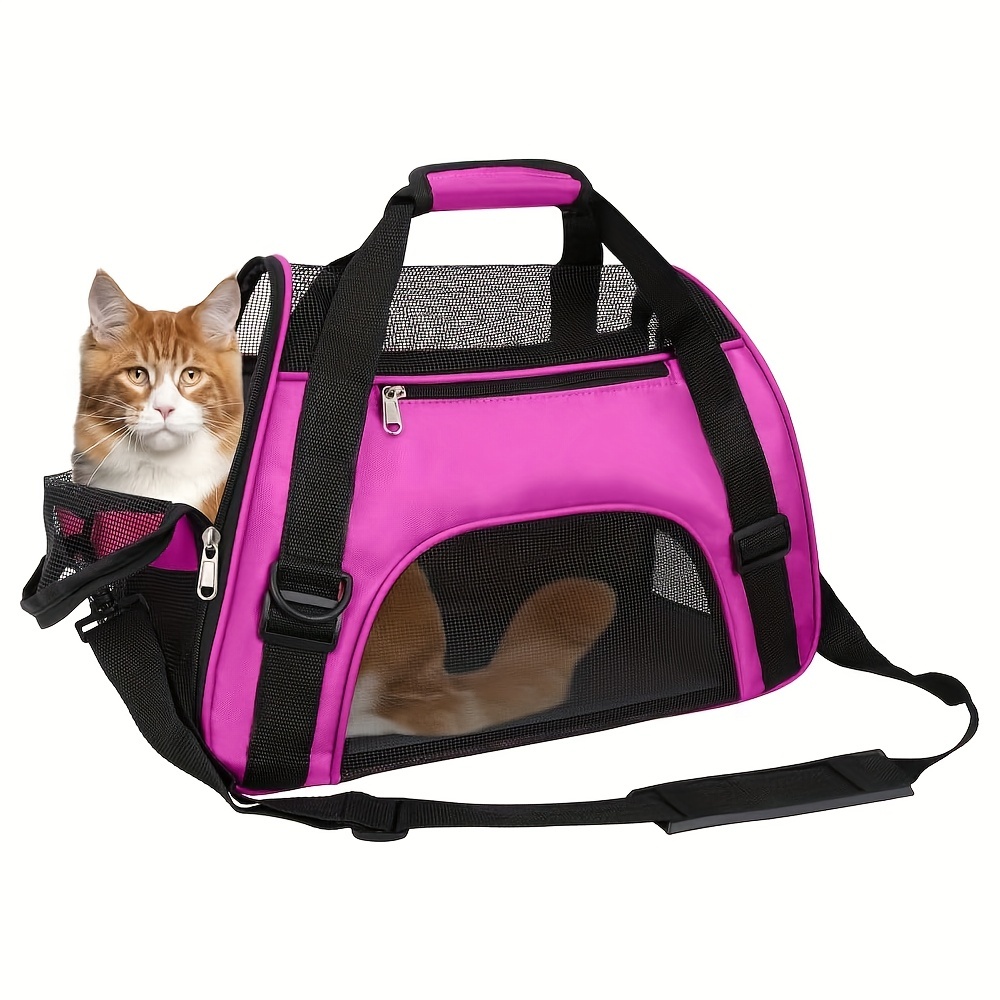 SHCKE Soft-Sided Pet Travel Carrier Airline Approved Dog Cat Carrier for  Medium Puppy and Cats