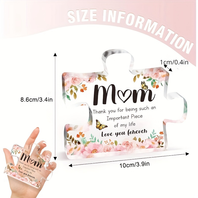 Acrylic Puzzle Plaque Mom Gifts For Mother Birthday Thank - Temu