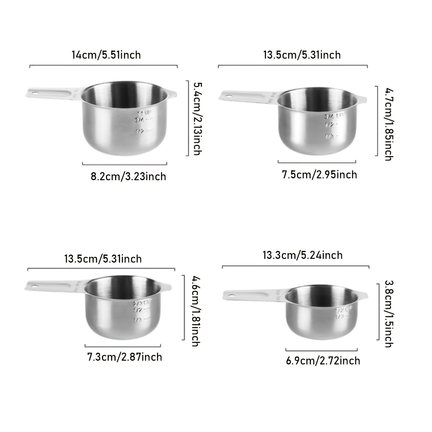 TILUCK Stainless Steel Measuring Cups & Spoons Set, Cups and Spoons,Kitchen  Gadgets for Cooking & Baking (Large)