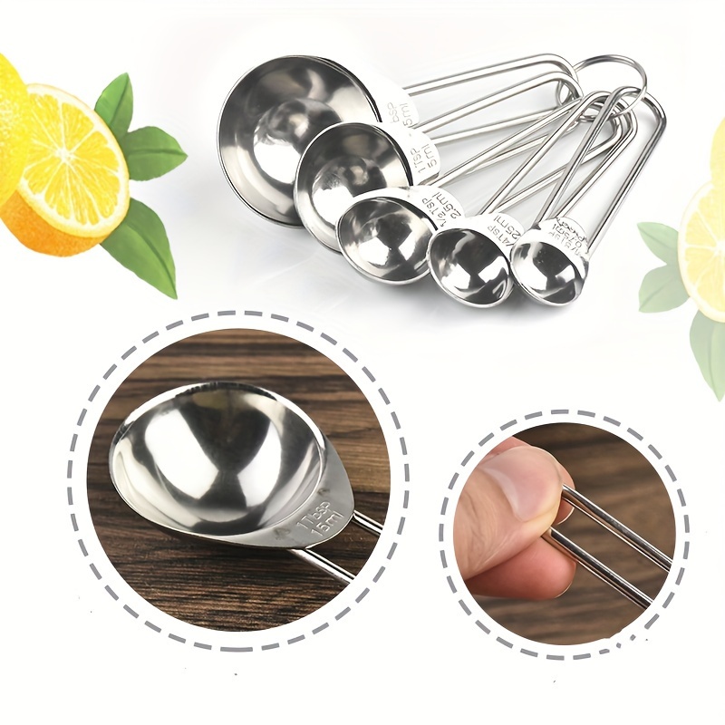 Dropship 5pcs Measuring Spoons Set; Stainless Steel Mini Measuring Spoons;  Teaspoons For Measuring Dry And Liquid Ingredients to Sell Online at a  Lower Price