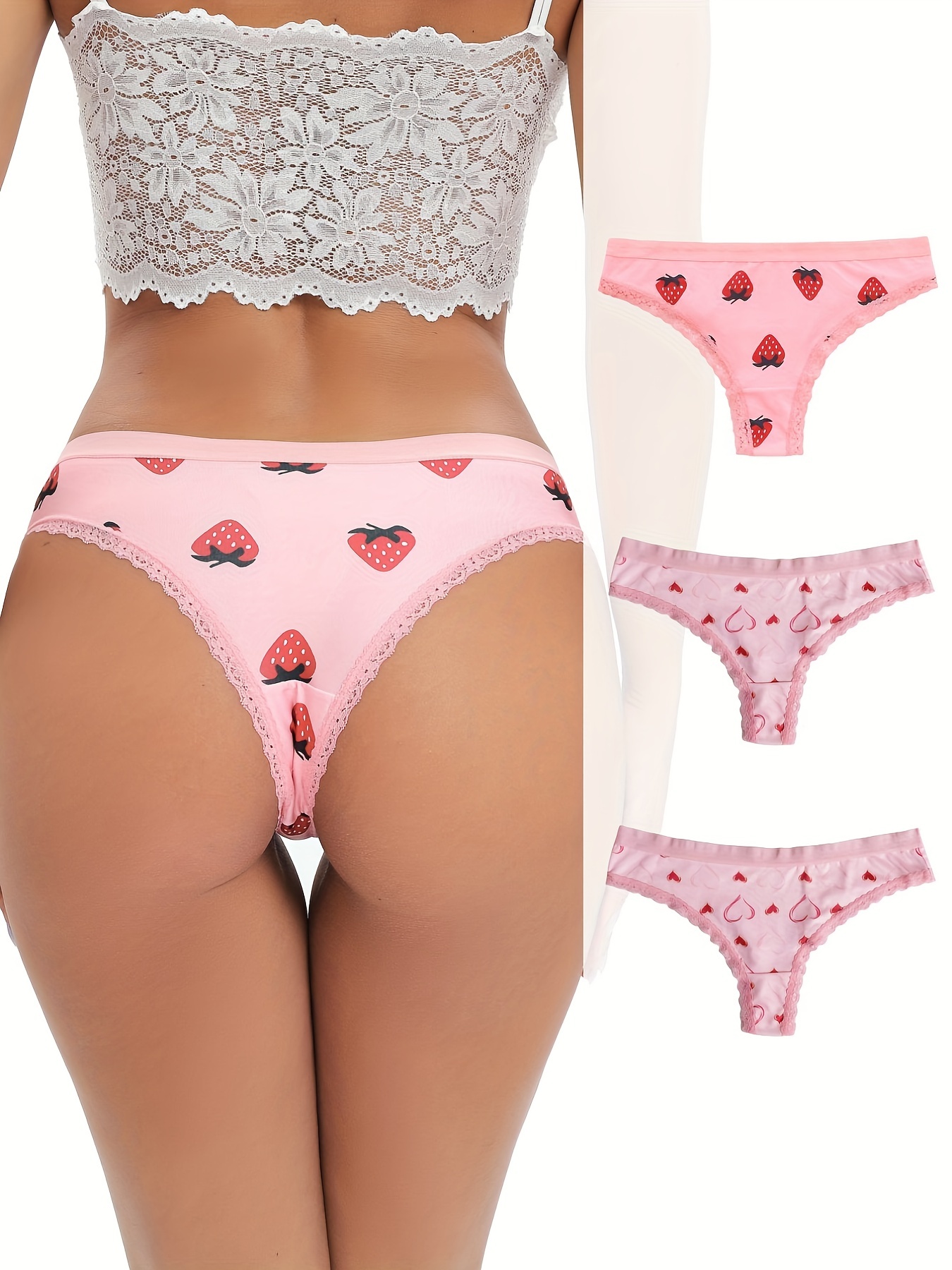 Womens HEARTS Valentines Day String Thong Underwear -  Canada