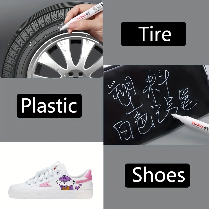 White Marker Pen Graffiti Pens Waterproof Gel Pencil Tire - Temu