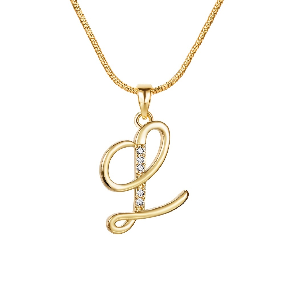 Initial Letter A t Exquisite Small Pendant Inlaid Zircon - Temu