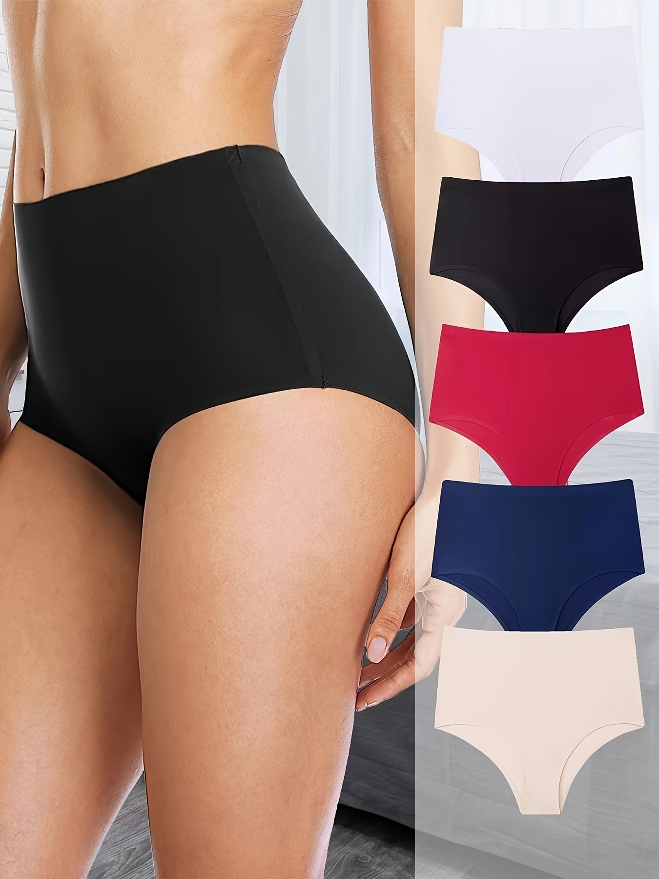 Seamless Panty 5Pcs/Set Mid Rise Panties Sexy Underwear for Women