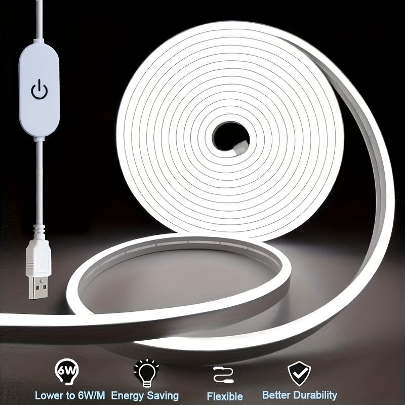 Touch Sensor Led Dimmable Strip Lights Waterproof Flexible - Temu