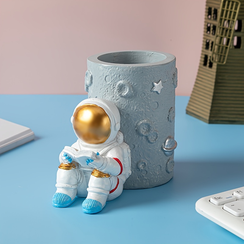 Astronaut Pen and Pencil Cup Holder Decorative Accessories for