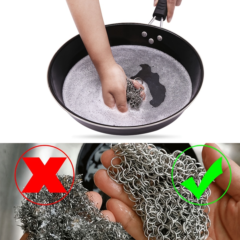 Greater Goods Chainmail Scrubber  Clean the Cast Iron Like a Pro