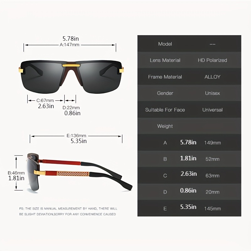 Gafas de sol polarizadas para hombres gafas de conducción - Temu