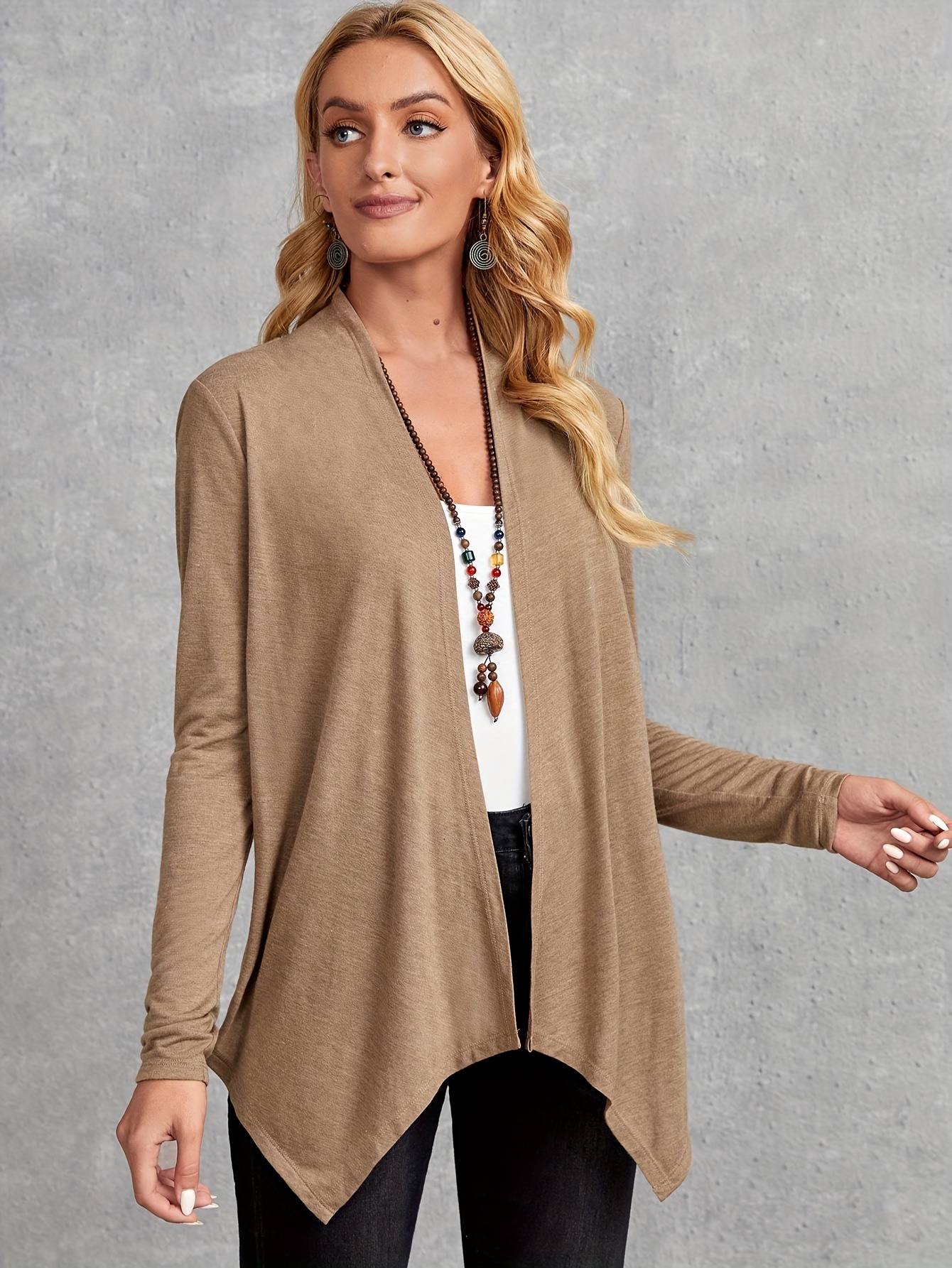 Asymmetrical hot sale long cardigan