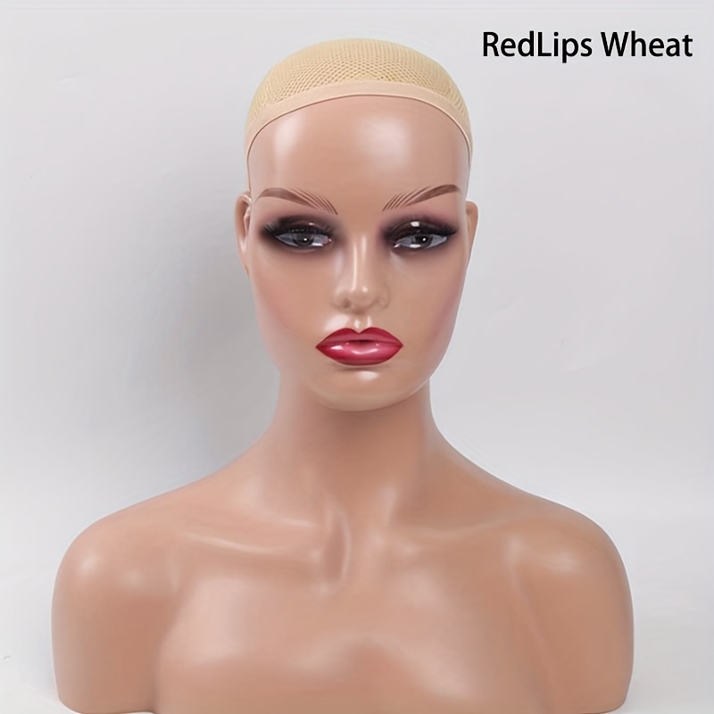 Bald Mannequin Head Soft Pvc Female Head For Wig Making Hats - Temu