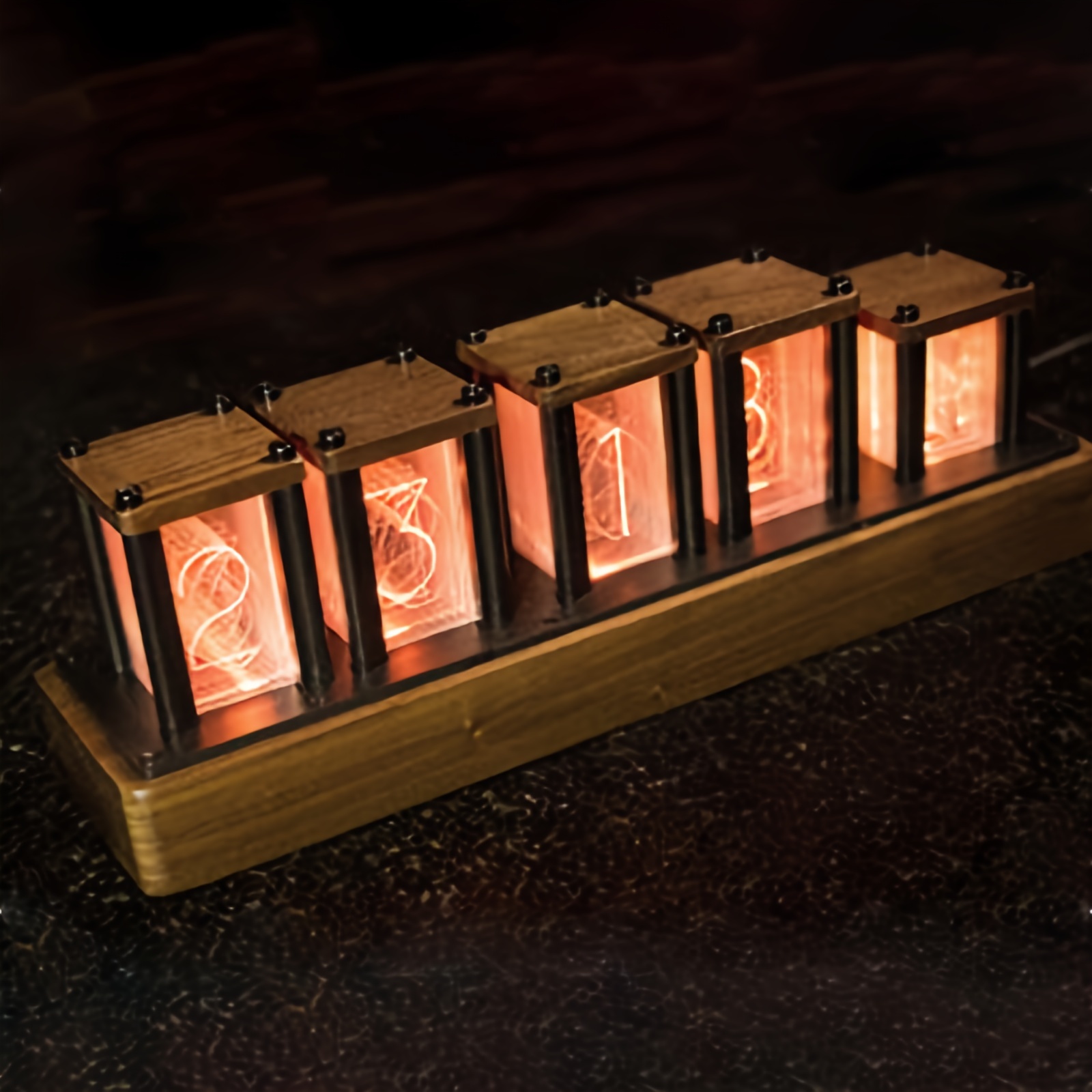 Led Digital Nixie Clock Usb Powered Desktop Creative Analog - Temu