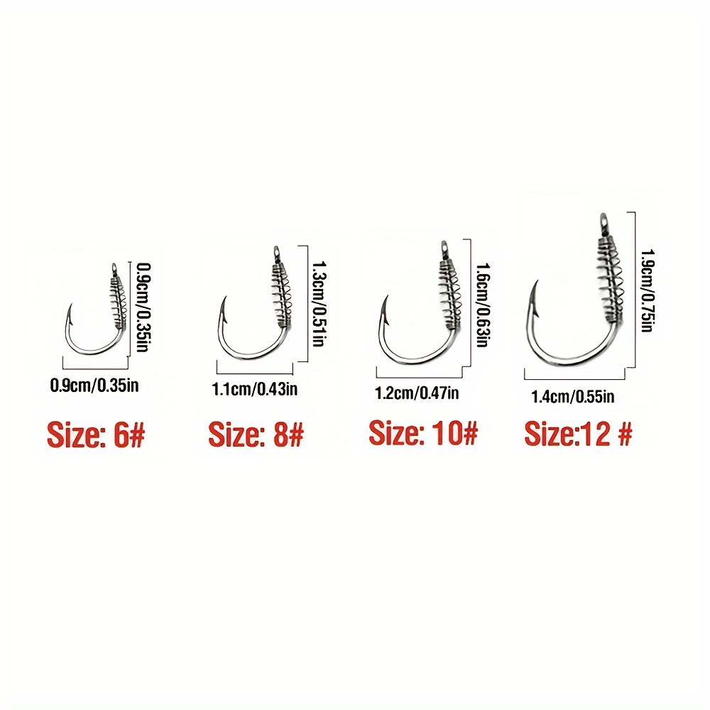 High Strength Spring Hook Barbed Fishing Hook Carp Bass - Temu