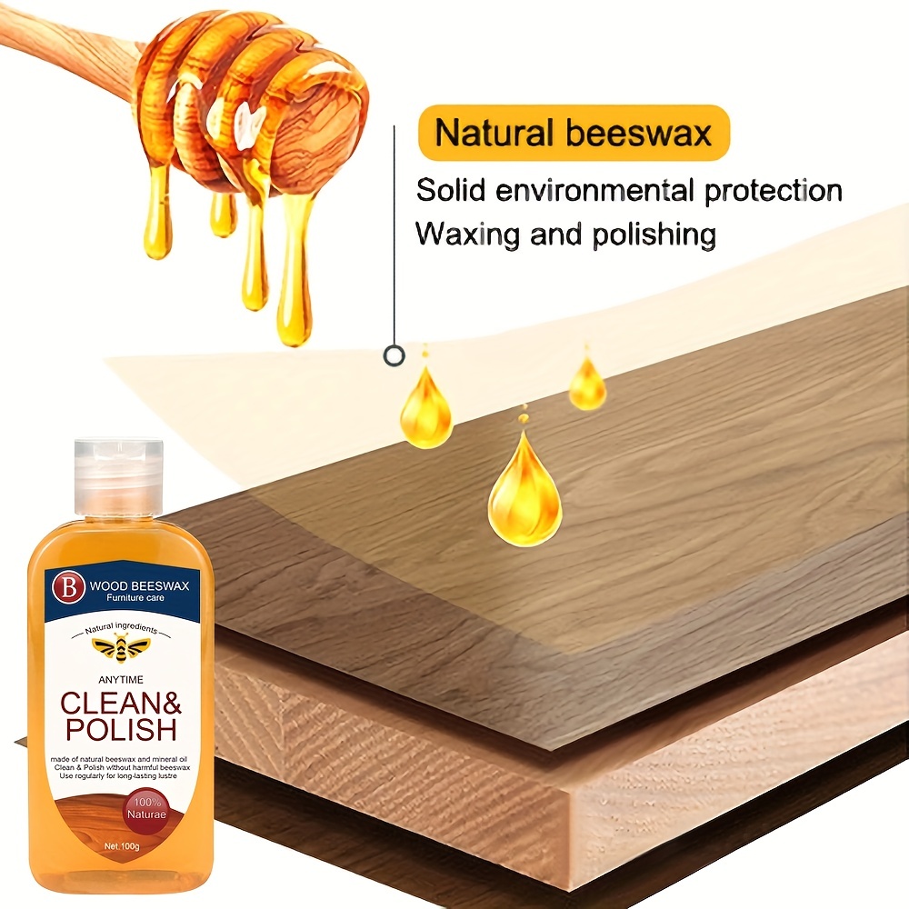  Condimento de madera cera de abejas – cera de abejas para  muebles – Cera de abeja restauración de madera – Pulido de madera de cera de  abeja – Pulidor de cera