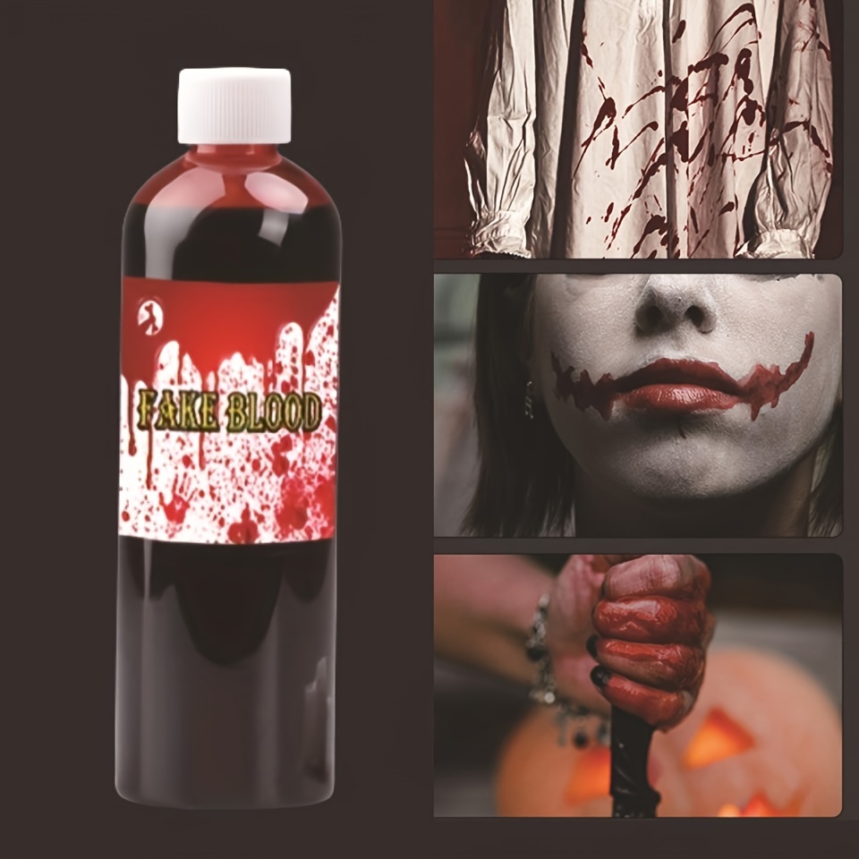 2 Sangue Falso Artificial Maquiagem Halloween Vampiro Zumbi
