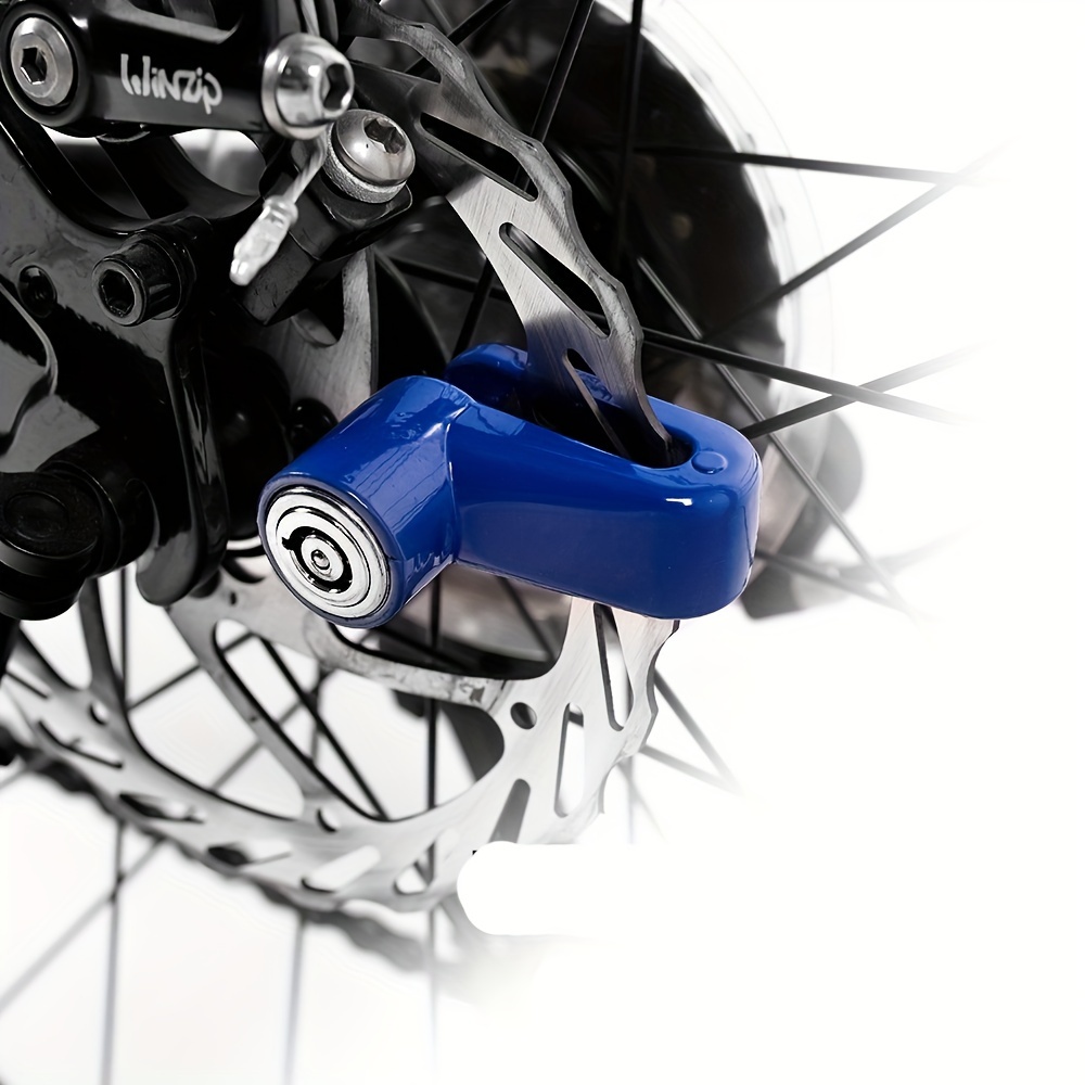  QWORK Bloqueo de freno de disco antirrobo para motocicleta,  paquete de 2 cerraduras de rueda de disco de seguridad, candado de  bicicleta de carretera de montaña con llaves : Automotriz