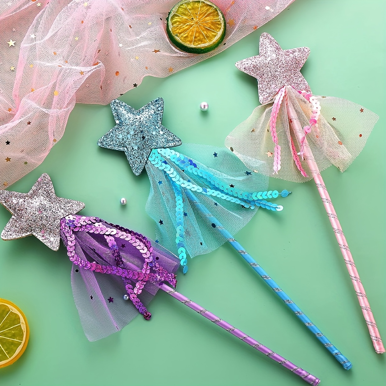Fairy Glitter Magic Wand With Sequins Tassel Party Favor Kids Girls  Princess Dress Up Costume Scepter Role Play Birthday Holiday Gift Bag Filler  From Jessie06, $1.11