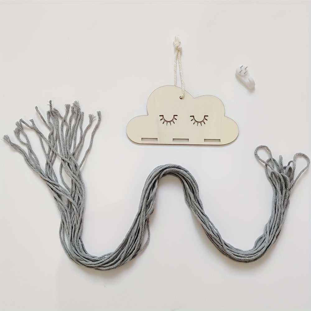 Macrame Cloud Hairpin Holder Wooden Cloud Hairpin Storage - Temu