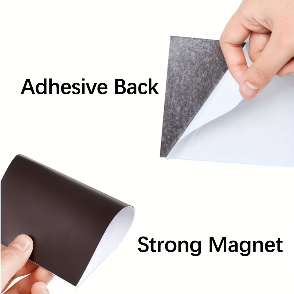 Adhesive Magnetic Sheets, Magnetic Sheets with Adhesive Backing 10 Packs  4x6 Cuttable Magnetic Sheets Black Adhesive Magnetic Paper Sheets for