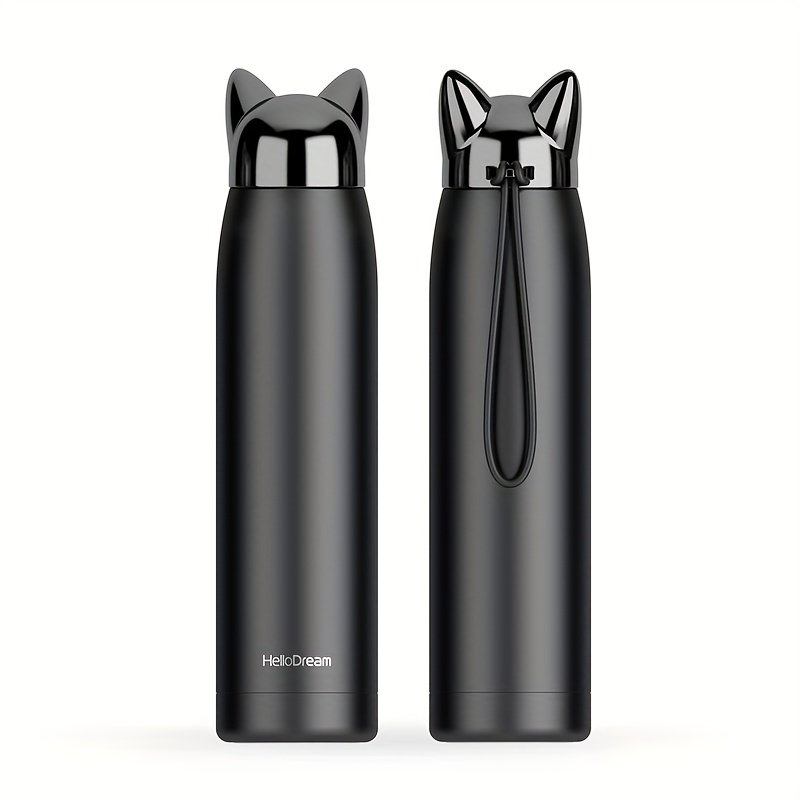 Vacuum Cup Cat Ears Stainless Steel Insulated Water Bottles - Temu