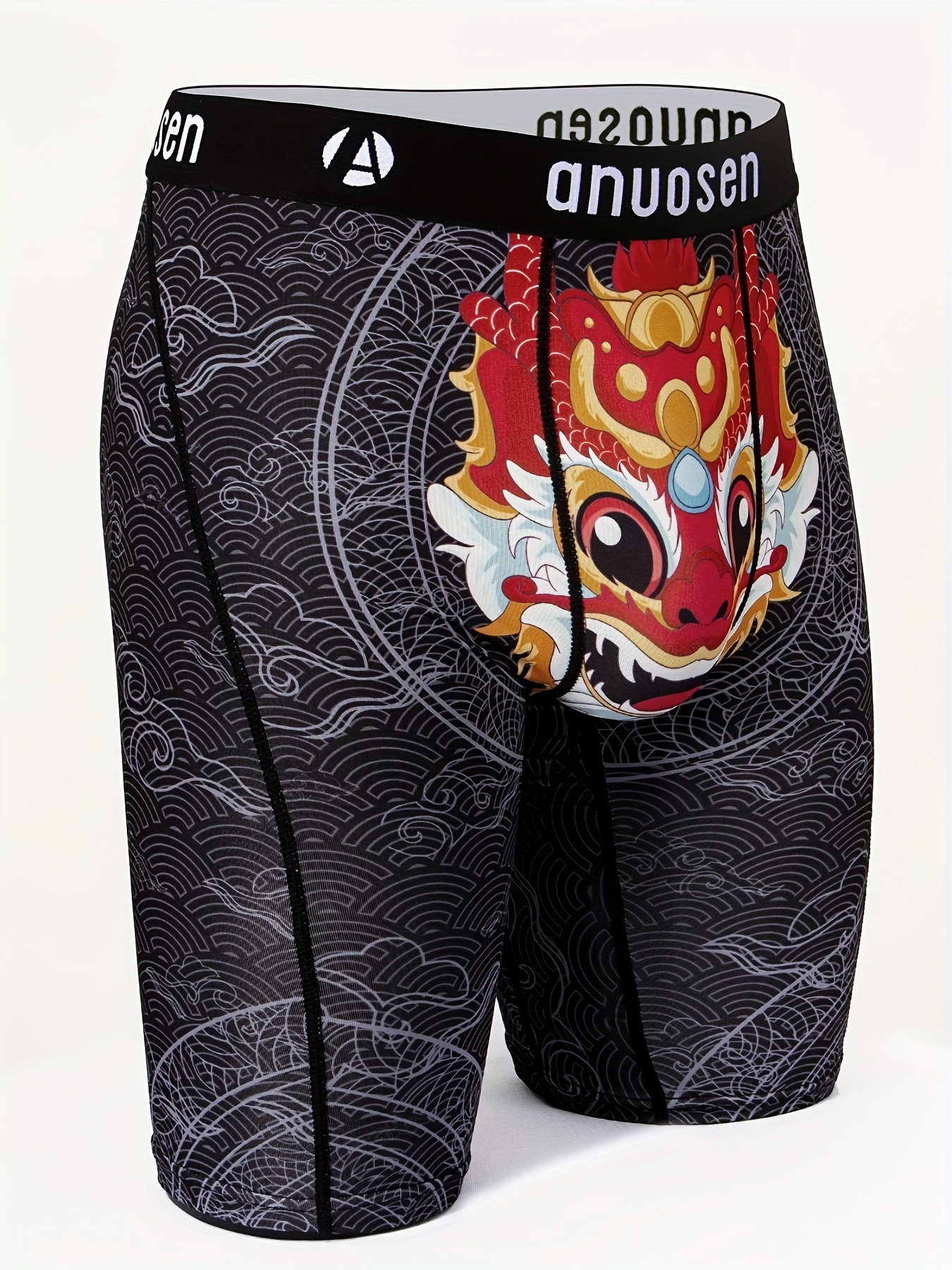 Men's Tribal Print Fashion Novelty Graphic Long Boxer Briefs - Temu