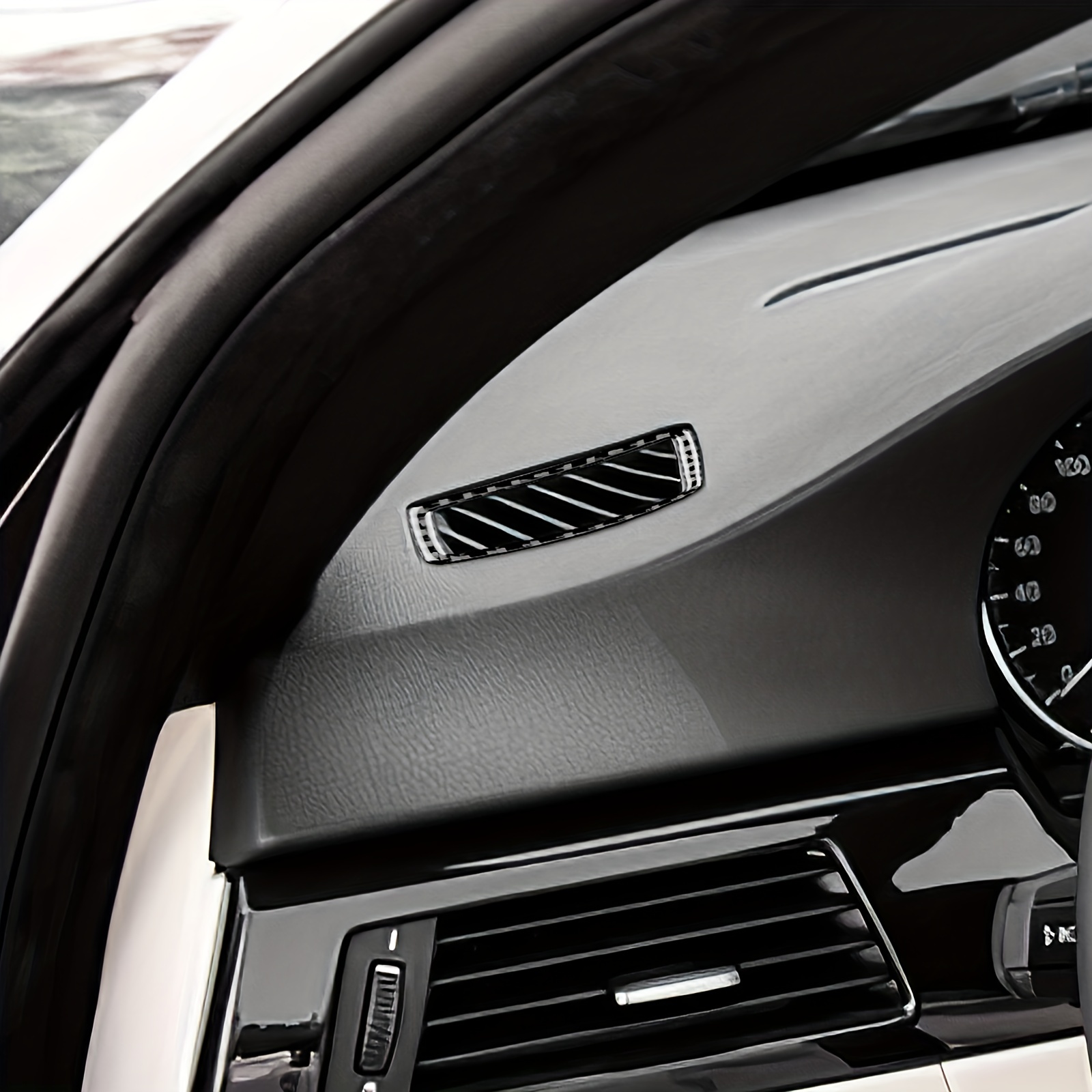Car Center Console Panel Trim AC Vent Air Conditioner Sticker Carbon Fiber  Decal fits for BMW E90 E92 E93 2006 2007 2008 2009 2010 2011 Accessories
