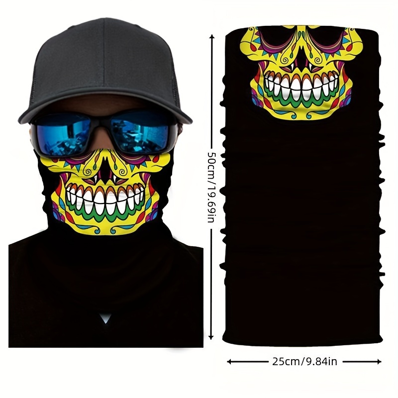 8pcs Skull Skeleton Head Half Face Masks Outdoor Mask Motorcycle