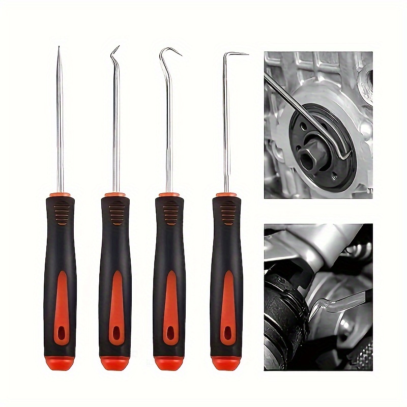 

4pcs Oil Seal Pliers Set, Pull Hook, Oil Seal Screwdriver, Puller, Disassembly Hook, Tire Repair Automotive Tools