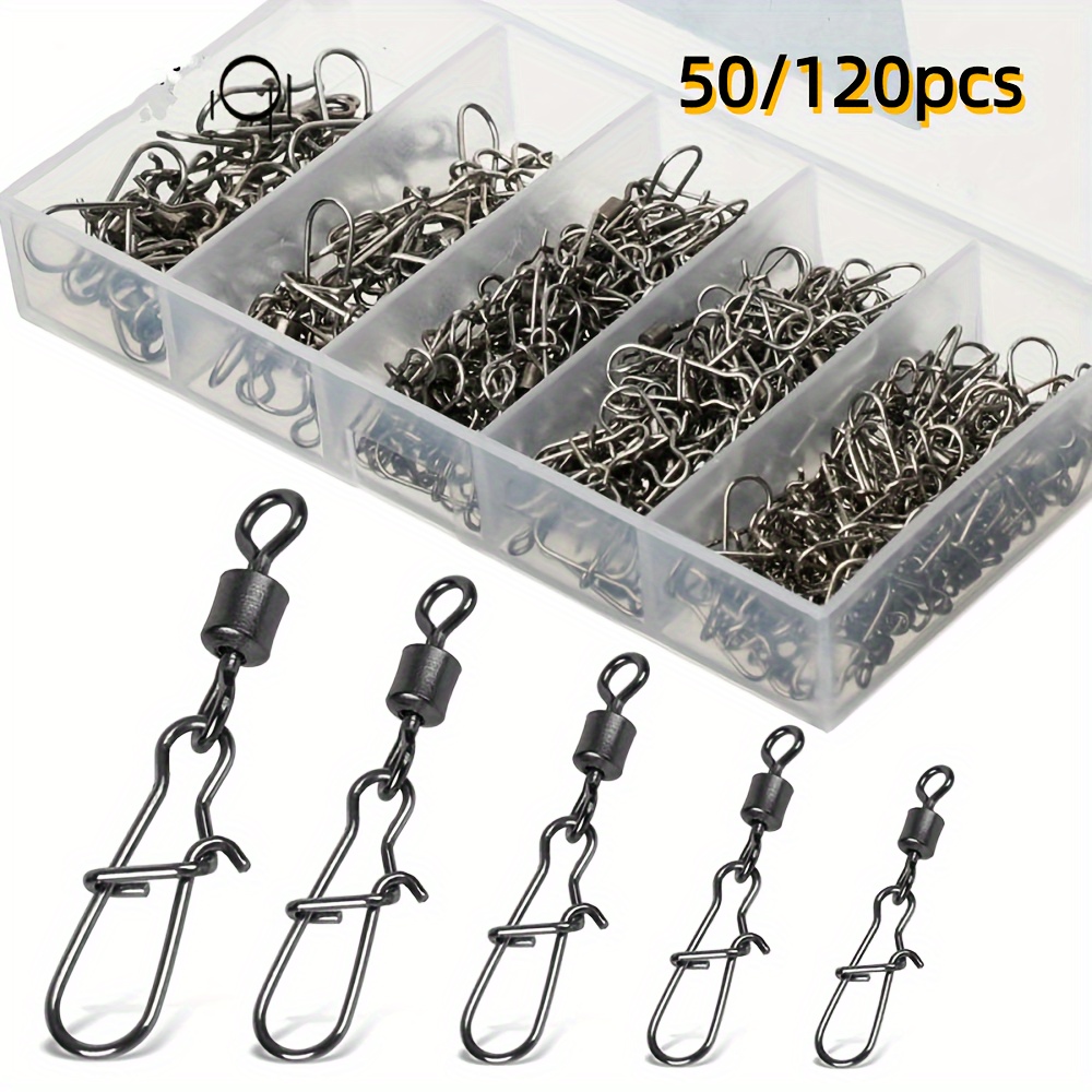 10pcs Box Stainless Steel Rolling Barrel Swivels With Square - Temu