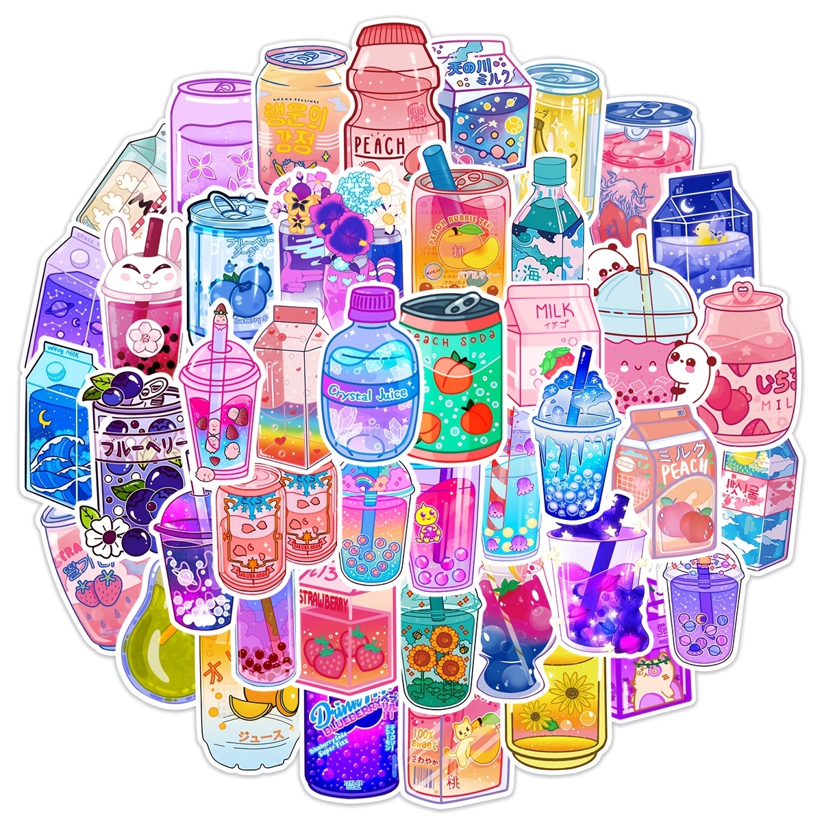 50pcs Cute Stickers,Birthday Stickers for Kids, Waterproof Stickers  Suitable for Laptops Water, Bottles, Skateboards, Phones. Water Bottle  Stickers for Adults. Best Christmas Gifts for Boys & Girls.