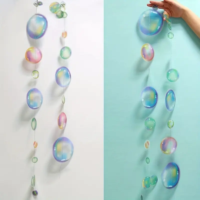 Sea Bubbles, Colorful Garlands Little Mermaid Party Decoration 2D Bubble  Skirt Garland Hanging Swimming Pool Sea Children Shower Party Supplies,  78.74