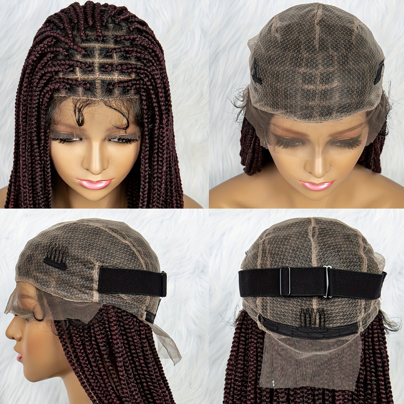 Full Lace Front Knotless Braided, Half Back Double Lace Braided